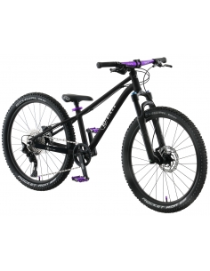 Rower dziecięcy KUbikes 24S DISC Black/Laser-Purple - czarny z fioletowymi akcentami