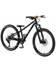 Rower dziecięcy KUbikes 24S DISC Black/Laser-Gold - czarny ze złotymi akcentami