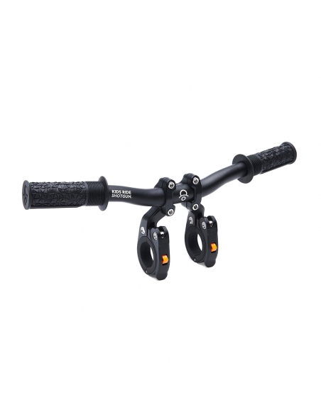 Fotelik/Siodełko dziecięce i kierownica na ramę 2w1 Shotgun Pro Evo (poprzeczka + fotelik/siodełko + kierownica)
