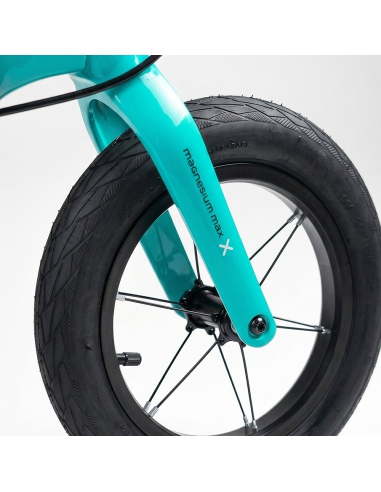 Rowerek biegowy CARIBOO Magnesium MAX Mint/Black (hamulec, pompowane koła)
