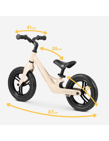 Rowerek biegowy Cariboo Magnesium PRO Beige/Gold (piankowe koła)