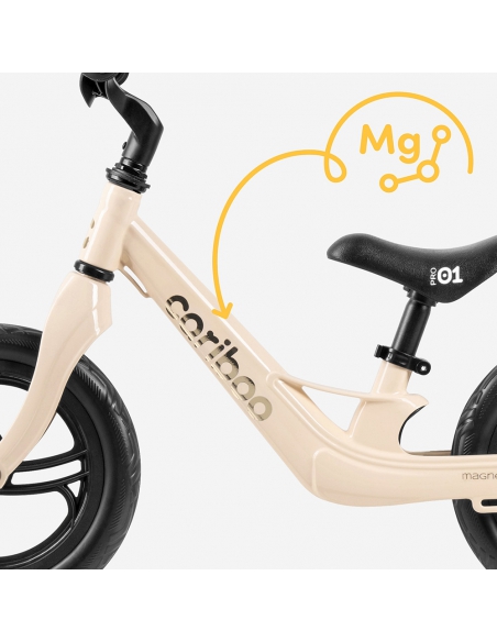 Rowerek biegowy Cariboo Magnesium PRO Beige/Gold (piankowe koła)