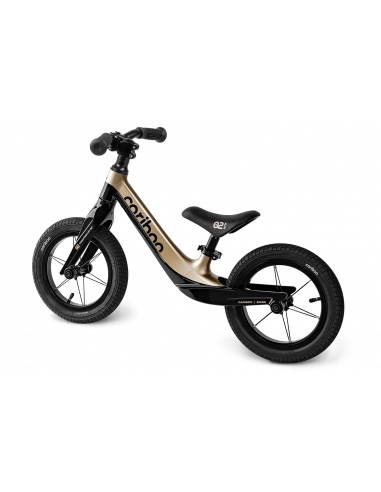 Rowerek biegowy Cariboo Magnesium AIR Black/Gold (pompowane koła)