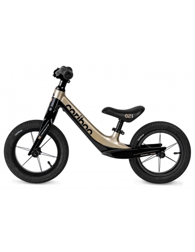 Rowerek biegowy Cariboo Magnesium AIR Black/Gold (pompowane koła)