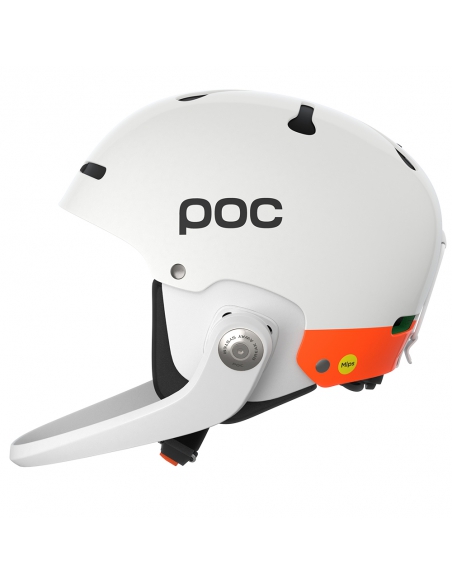Kask narciarski POC ARTIC SL MIPS (z odpinaną i regulowaną gardą) Hydrogen White/Fluorescent Orange