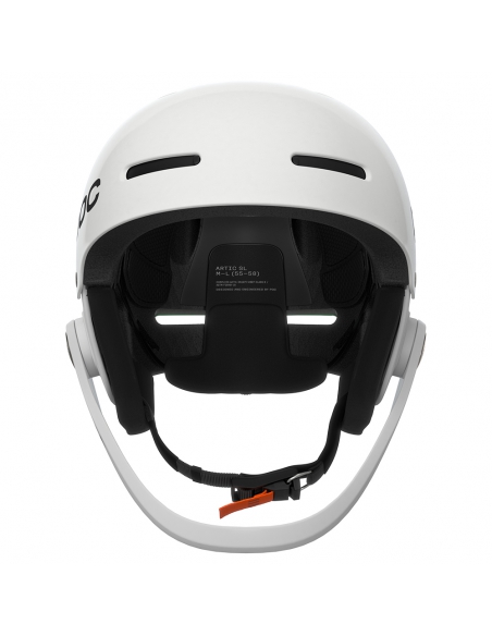 Kask narciarski POC ARTIC SL MIPS (z odpinaną i regulowaną gardą) Hydrogen White/Fluorescent Orange