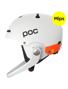 Kask narciarski POC ARTIC SL MIPS (z odpinaną i regulowaną gardą) Hydrogen White/Fluorescent Orange