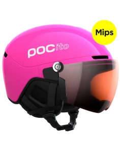 Kask narciarski z szybą POC POCito OBEX VISOR MIPS Fluorescent Pink