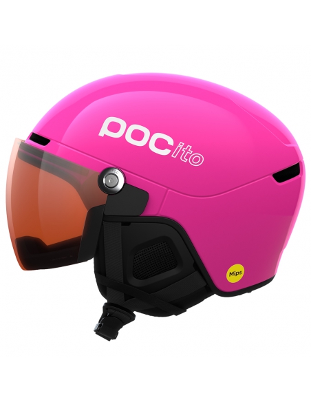 Kask narciarski z szybą POC POCito OBEX VISOR MIPS Fluorescent Pink