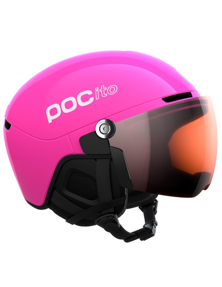 Kask narciarski z szybą POC POCito OBEX VISOR MIPS Fluorescent Pink