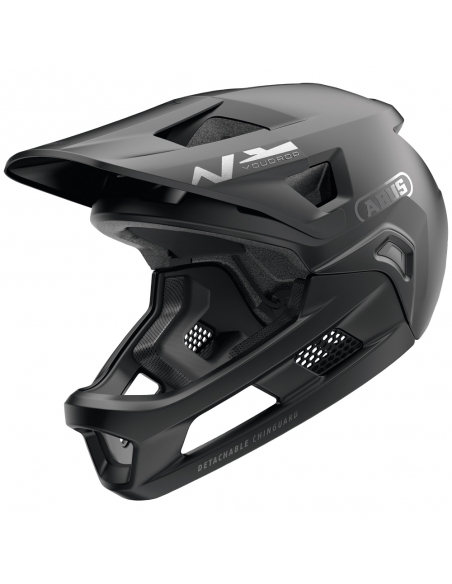 Kask rowerowy full face Abus YouDrop FF Muted Black (odpinana garda)