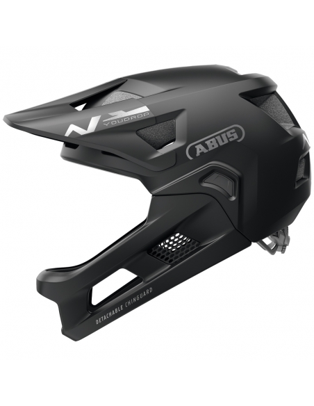 Kask rowerowy full face Abus YouDrop FF Muted Black (odpinana garda)