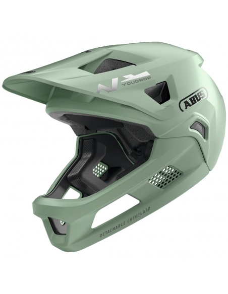 Kask rowerowy full face Abus YouDrop FF Mist Green (odpinana garda)