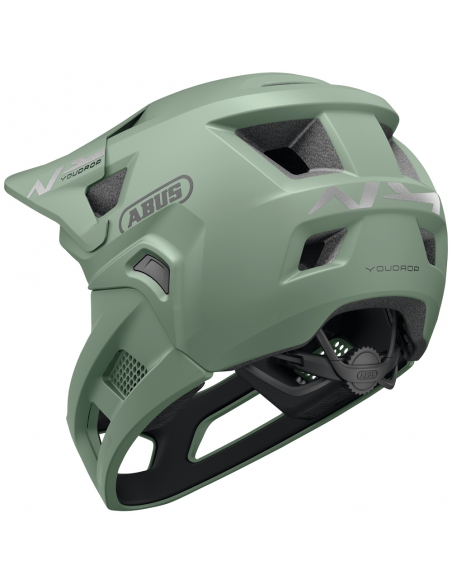 Kask rowerowy full face Abus YouDrop FF Mist Green (odpinana garda)