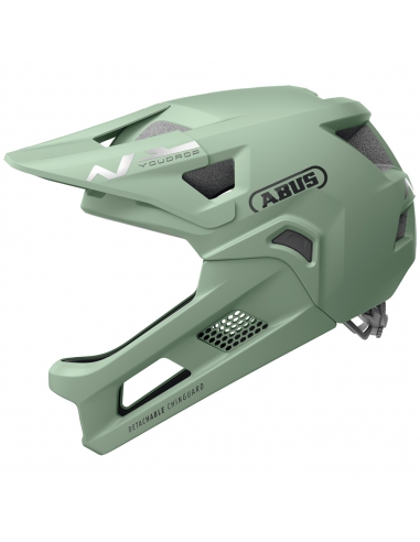 Kask rowerowy full face Abus YouDrop FF Mist Green (odpinana garda)