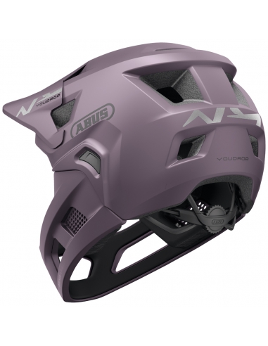 Kask rowerowy full face Abus YouDrop FF Ash Purple (odpinana garda)