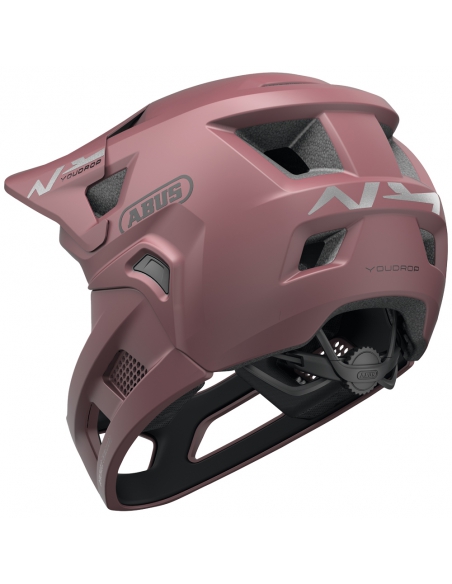 Kask rowerowy full face Abus YouDrop FF Blush Red (odpinana garda)
