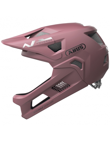 Kask rowerowy full face Abus YouDrop FF Blush Red (odpinana garda)