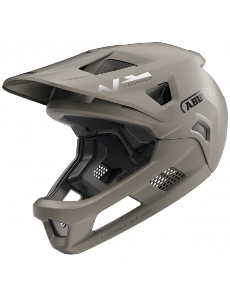 Kask rowerowy full face Abus YouDrop FF Dust Grey (odpinana garda)