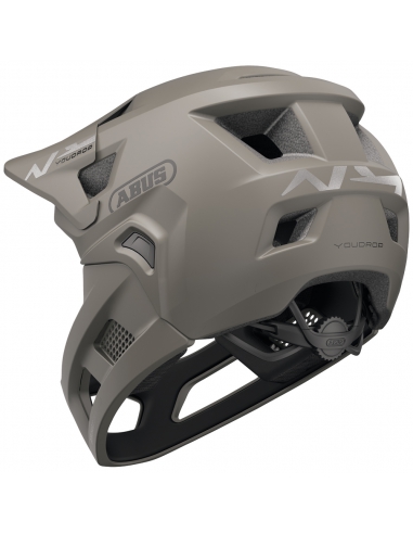 Kask rowerowy full face Abus YouDrop FF Dust Grey (odpinana garda)