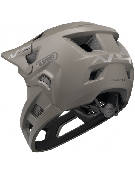 Kask rowerowy full face Abus YouDrop FF Dust Grey (odpinana garda)