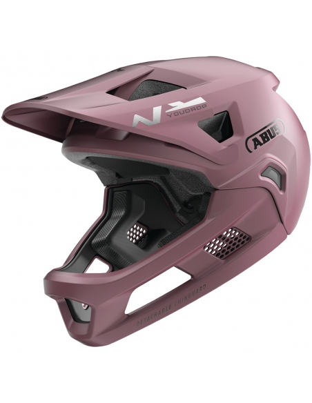 Kask rowerowy full face Abus YouDrop FF Blush Red (odpinana garda)