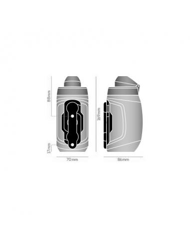 Bidon rowerowy FIDLOCK TWIST 450ml Smoke z...