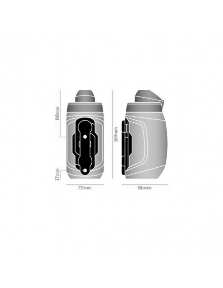 Bidon rowerowy FIDLOCK TWIST 450ml Smoke z uchwytem magnetycznym BIKE BASE