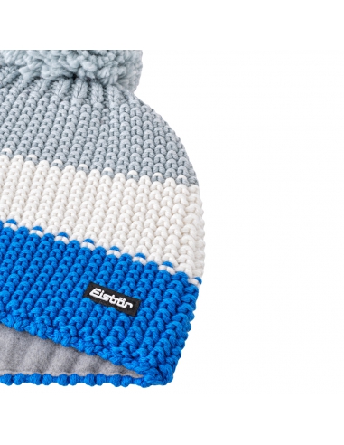 Czapka dziecięca z pomponem Eisbar STAR POMPON KIDS 143 Blue-White-Grey