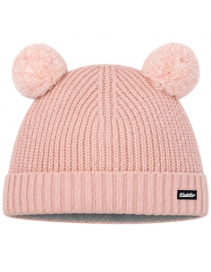 Czapka dziecięca z pomponami Eisbar PONTI POMPON KIDS 774 Pink Clay