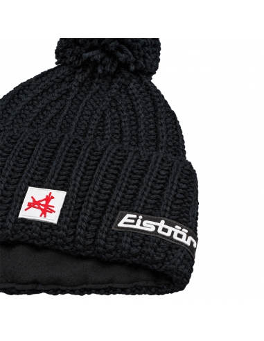 Czapka z pomponem Eisbar RONDA POMPON SA 009 Black