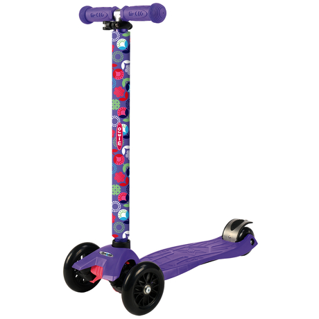 Rękaw na drążek hulajnogi Maxi Micro kwiatki floral dots fioletowy