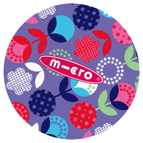 Rękaw na drążek hulajnogi Maxi Micro kwiatki floral dots fioletowy