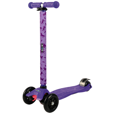 Rękaw na drążek hulajnogi Maxi Micro fioletowy w koniki pony