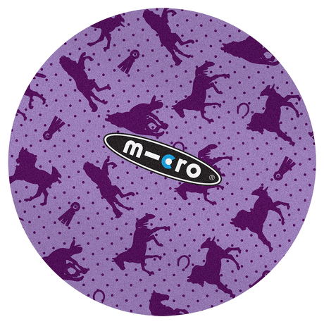 Rękaw na drążek hulajnogi Maxi Micro fioletowy w koniki pony