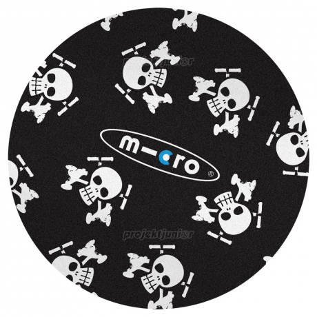 Rękaw na drążek hulajnogi Maxi Micro czarny w czaszki