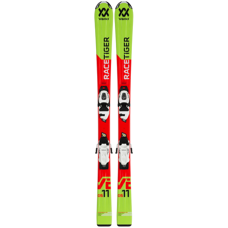 Dziecięce narty Voelkl Racetiger Junior Red wraz z wiązaniami Marker 4.5 vMotion JR