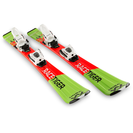 Dziecięce narty Voelkl Racetiger Junior Red wraz z wiązaniami Marker 4.5 vMotion JR