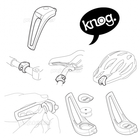 Lampka Knog Frog Strobe przód niebieski