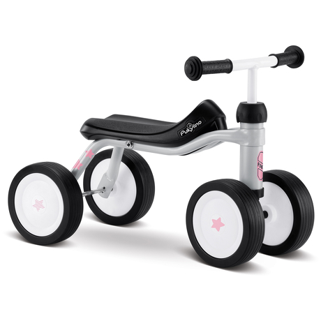 Jeździk rowerek czterokołowy Puky Pukylino jasnoszary z naklejkami