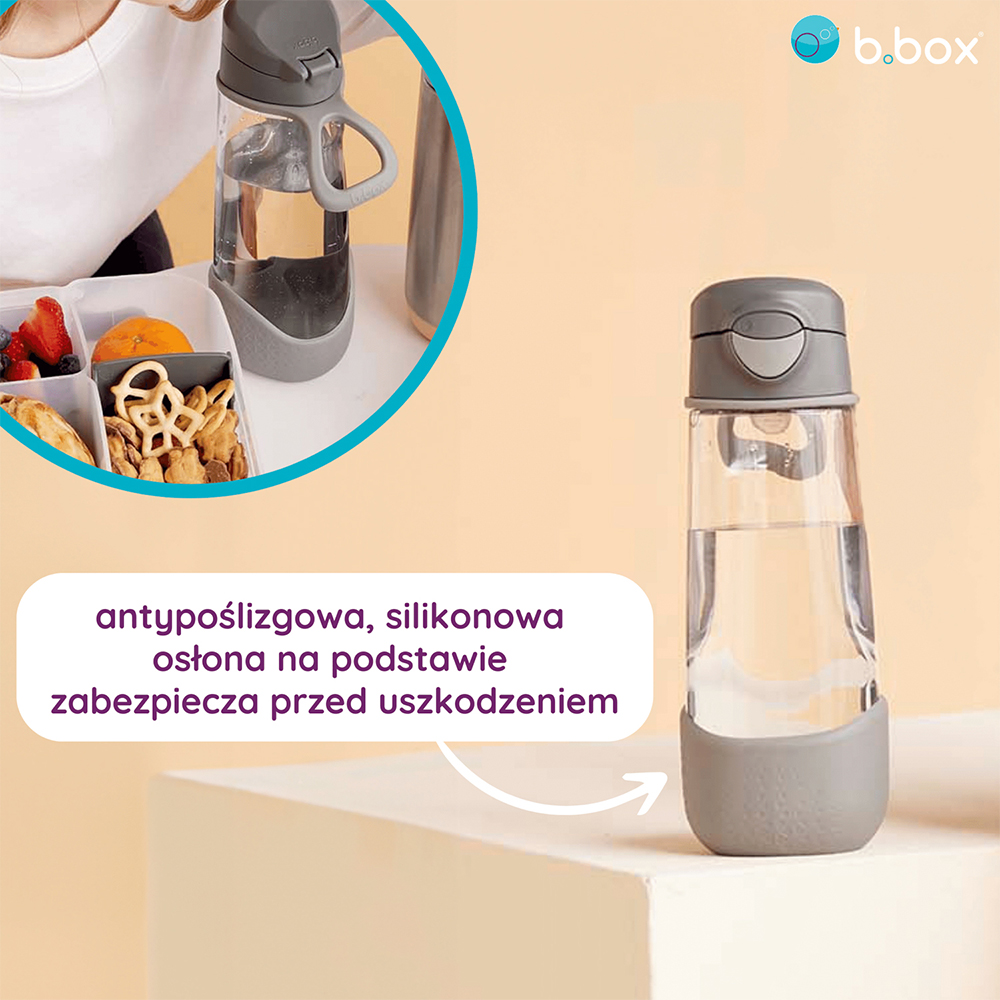 Butelka sportowa b.box o pojemności 600 ml to świetne rozwiązanie dla dzieci, które aktywnie spędzają czas na treningach, spacerach, rowerowych wycieczkach czy w szkole.