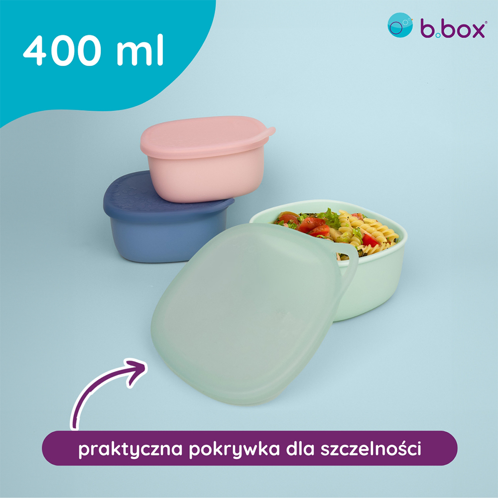 Silikonowy pojemnik z pokrywką do lunchboxa b.box Berry
