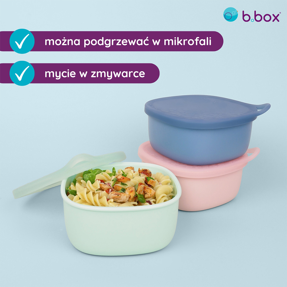 Silikonowy pojemnik z pokrywką do lunchboxa b.box Berry